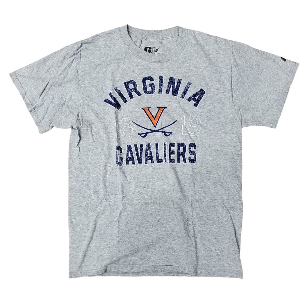 VIRGINIA CAVALIERS Shirt Logo Spell Out Collegiate